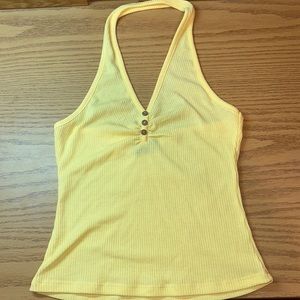Yellow Halter Tank Top